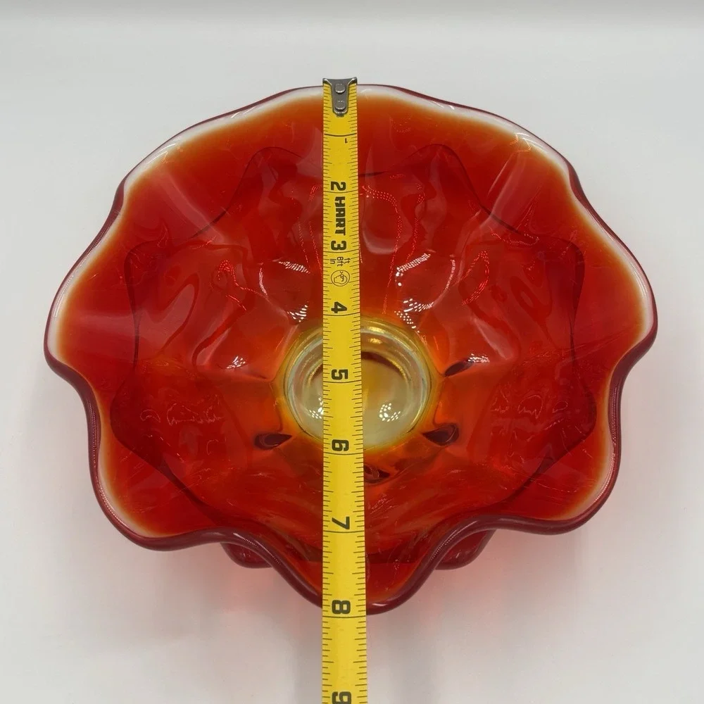 Vintage MCM Amberina/Percimmon 8